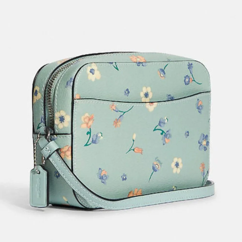 Coach c8699 Mini Camera Bag With Mystical Floral Print Light Teal Multi - Picture 2 of 16